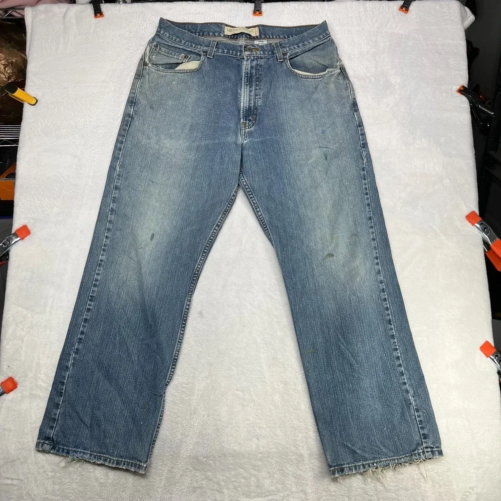 Levi's 569‎ Loose Straight Jeans Men's Blue Denim Cotton Zip Fly Y2K - 34X30.5